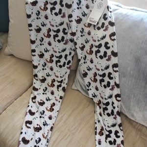 SAGE Collective 3/4 Length Printed Leggings Size M NWT (fit like Size 2)